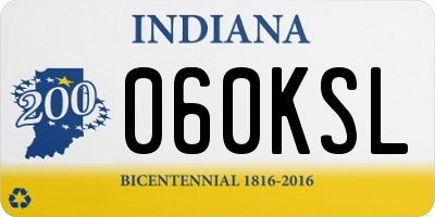 IN license plate 060KSL