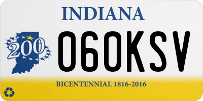 IN license plate 060KSV