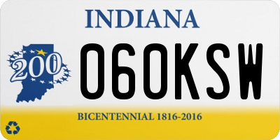 IN license plate 060KSW