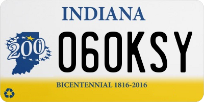 IN license plate 060KSY