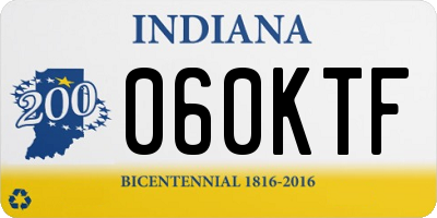 IN license plate 060KTF