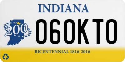 IN license plate 060KTO