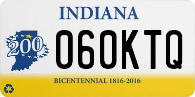 IN license plate 060KTQ