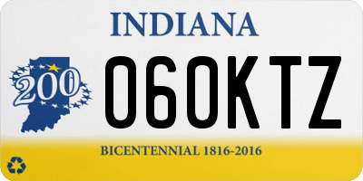 IN license plate 060KTZ