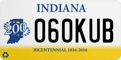 IN license plate 060KUB