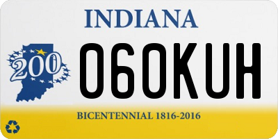 IN license plate 060KUH