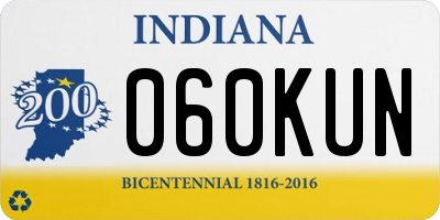 IN license plate 060KUN