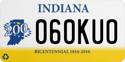 IN license plate 060KUO