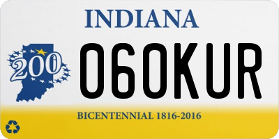 IN license plate 060KUR