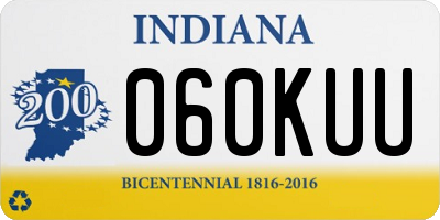 IN license plate 060KUU