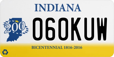 IN license plate 060KUW