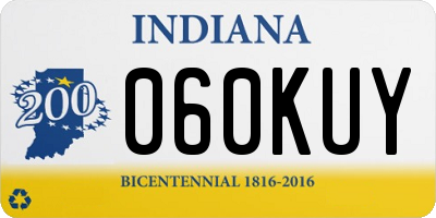 IN license plate 060KUY