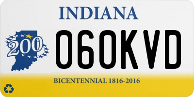 IN license plate 060KVD