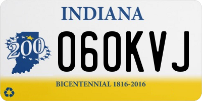 IN license plate 060KVJ