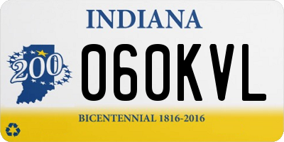 IN license plate 060KVL