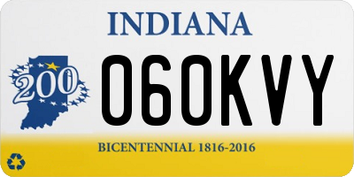 IN license plate 060KVY