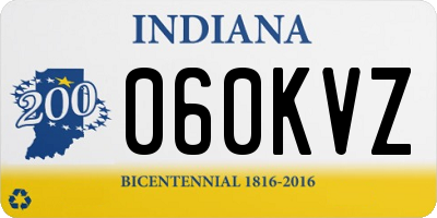 IN license plate 060KVZ