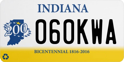 IN license plate 060KWA