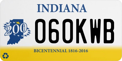 IN license plate 060KWB