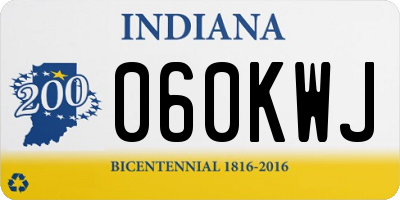 IN license plate 060KWJ