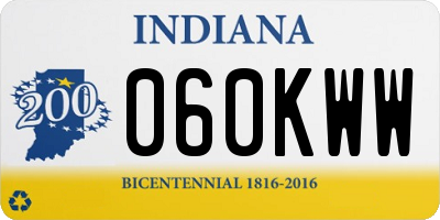 IN license plate 060KWW