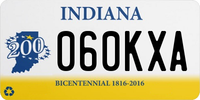 IN license plate 060KXA