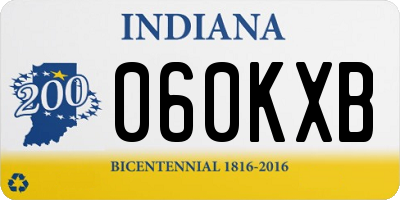 IN license plate 060KXB