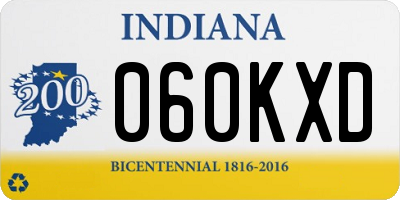 IN license plate 060KXD