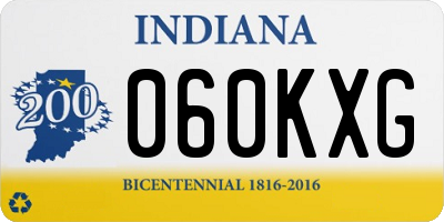 IN license plate 060KXG