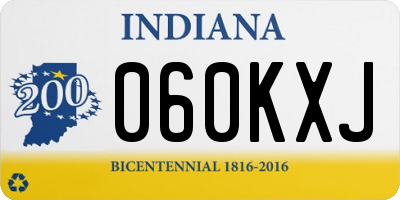 IN license plate 060KXJ