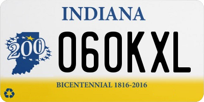 IN license plate 060KXL