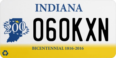 IN license plate 060KXN