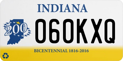 IN license plate 060KXQ