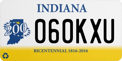 IN license plate 060KXU