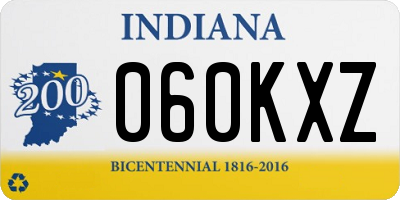 IN license plate 060KXZ