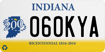 IN license plate 060KYA