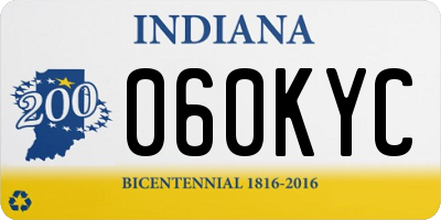 IN license plate 060KYC