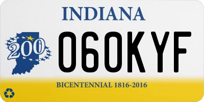 IN license plate 060KYF