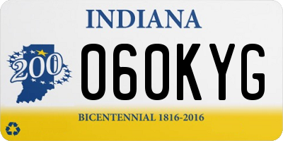 IN license plate 060KYG