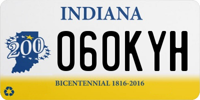 IN license plate 060KYH