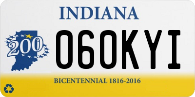 IN license plate 060KYI
