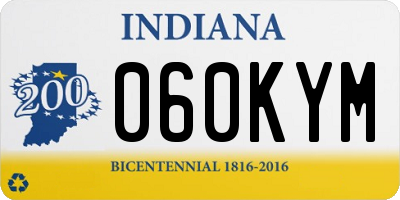 IN license plate 060KYM