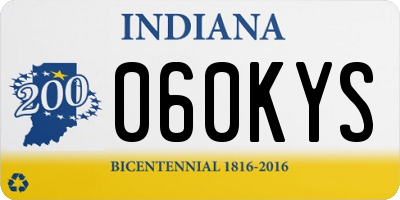 IN license plate 060KYS