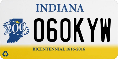 IN license plate 060KYW