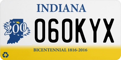 IN license plate 060KYX