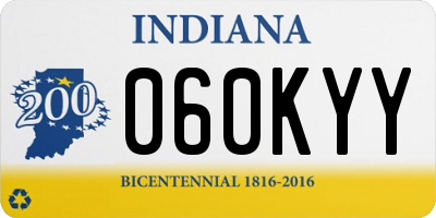 IN license plate 060KYY