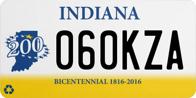 IN license plate 060KZA