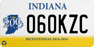 IN license plate 060KZC