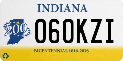 IN license plate 060KZI