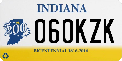 IN license plate 060KZK